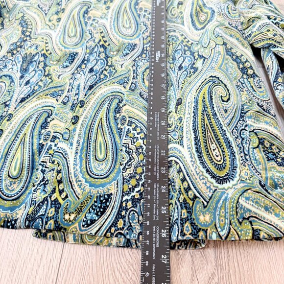 Coldwater Creek Peacock Paisley Jacket Womens Plus Size PXL Open Front Lined - Picture 10 of 14